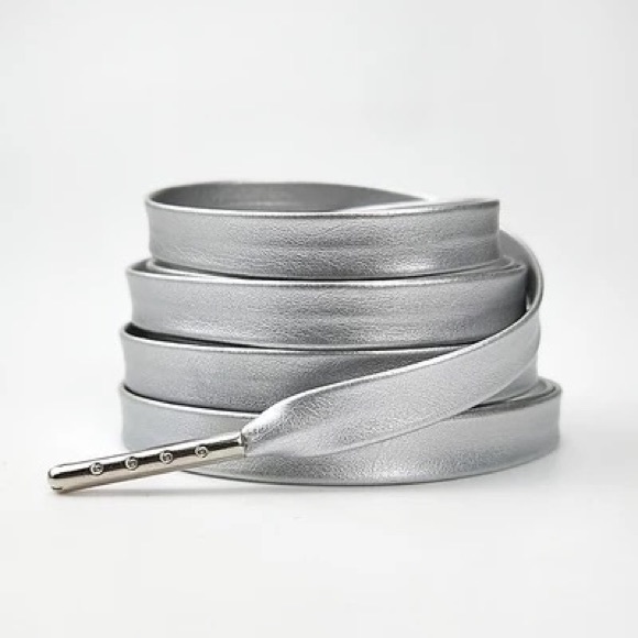 Weatherproof Leather Shoe Laces Metallic ShoeLaces - Picture 4 of 16